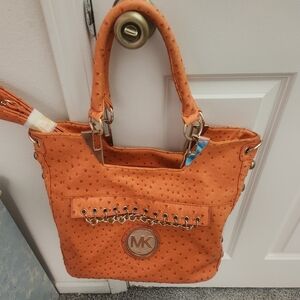 Orange Pebbled Michael Kors Bag